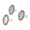 Vintage Adjustable Iron Finger Ring Components Alloy Cabochon Bezel Settings LS-X-PALLOY-Q300-09AS-NR-5