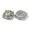 Brass Micro Pave Cubic Zirconia Beads KK-G491-36P-03-2