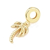 Brass European Dangle Charms KK-B159-05G-2