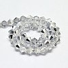 Imitate Austrian Crystal Electroplate Bicone Glass Faceted Bead Strands GLAA-F029-4x4mm-B01-2