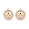 Rack Plating Alloy Rhinestone Pendants PALLOY-T091-22M-G-2