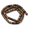 Natural Polychrome Jasper/Picasso Stone/Picasso Jasper Beads Strands G-Z006-C42-3