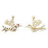 Brass Micro Pave Colorful Cubic Zirconia Pendants ZIRC-N039-247-1