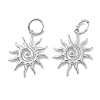304 Stainless Steel Sun Hoop Earrings EJEW-M073-01P-2