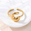304 Stainless Steel Open Cuff Rings for Women RJEW-M060-01G-03-2