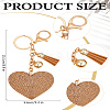 1Pc Cloth Rhinestone Heart Pendant Decorations HJEW-LP0001-81B-2
