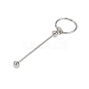 Iron Bar Beadable Keychain Clasps AJEW-R004-02P-2
