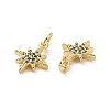 Brass Micro Pave Cubic Zirconia Charms KK-E068-VF167-3