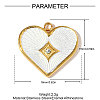 304 Stainless Steel Enamel Pendants STAS-OY008-51G-2