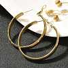 304 Stainless Steel Hoop Earrings for Women EJEW-C096-43G-03-7