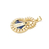 Brass Enamel Pendants KK-B141-32G-2