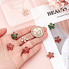 8Pcs 4 Colors Transparent Glass Pendants GLAA-GA0002-31-3