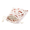 Christmas Theme Cotton Fabric Cloth Bag ABAG-H104-B17-4