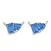 Brass Pave Cubic Zirconia Charms CU-CBA6A75-04P-07-1