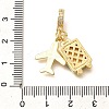 Brass Enamel Airplane & Luggage European Dangle Charms KK-M309-22G-3