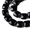 Dyed & Heated Natural Black Agate Beads Strands G-T138-165-3