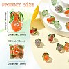 30Pcs 5 Colors Handmade Gold Foil Lampwork Glass Beads FOIL-CJ0001-14-2