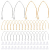 60Pcs 2 Colors 304 Stainless Steel Earring Hooks STAS-BBC0004-47-1