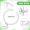 18Pcs 304 Stainless Steel Chain Bracelet Making MAK-SC0001-34-2