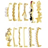 13Pcs 13 Styles Zinc Alloy Shoes Buckle Clips FIND-SZ0001-46G-1