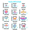 24Pcs 12 Style 201 Stainless Steel Filigree Pendants STAS-TA0002-25-3