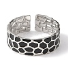 304 Stainless Steel Enamel Open Cuff Rings for Women RJEW-F166-20P-01-2