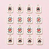 16Pcs 4 Styles Alloy Enamel Pendants ENAM-FS0001-69-7