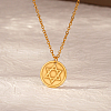 Stylish 304 Stainless Steel Star of David Pendant Necklace for Women's Daily Wear NW9851-1-1