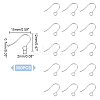 Unicraftale 300Pcs 316 Surgical Stainless Steel Earring Hooks STAS-UN0044-31-2