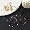 SHEGRACE Brass Round Ball Stud Earring Findings XGR0050G-38G-3