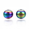 Rack Plating Rainbow Color 304 Stainless Steel Beads STAS-S119-081D-01-2