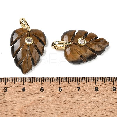 Natural Tiger Eye Pendants GG-CBA105B-01E-G-1