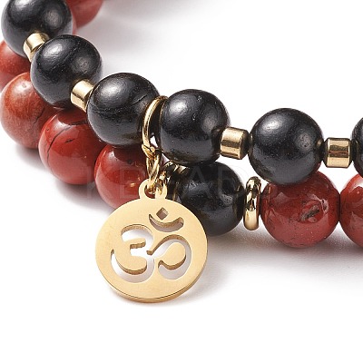 Beaded Stretch Bracelet Sets BJEW-JB08345-1