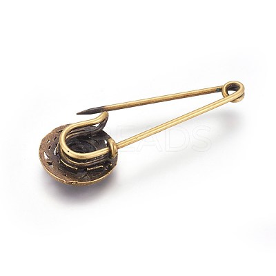 Tibetan Style Alloy Brooches Findings PALLOY-WH0055-04AB-1