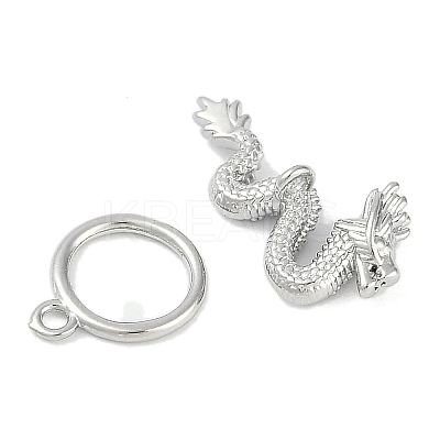 Brass Micro Pave Clear Cubic Zirconia Toggle Clasps LS-KK-K391-06P-1