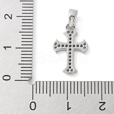 Brass Micro Pave Cubic Zirconia Pendants KK-U056-32P-1