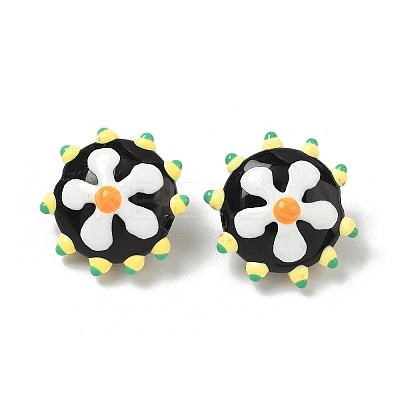 Baking Paint Glass Enamel Beads LAMP-S080-03F-1