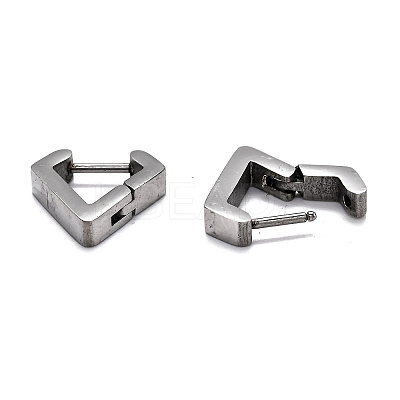Tarnish Resistant 304 Stainless Steel Huggie Hoop Earrings STAS-J033-17A-P-1