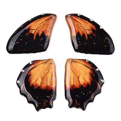 Transparent Resin Wing Pendants Set RESI-TACDZ0021-06A-1
