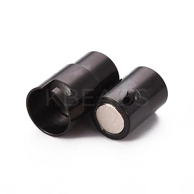 304 Stainless Steel Locking Tube Magnetic Clasps Ion Plating(IP) STAS-I045-12-5mm-1