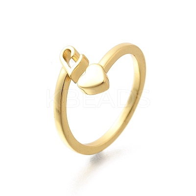 Brass Cuff Rings for Women RJEW-U044-L-1
