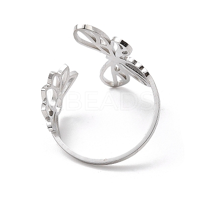 Non-Tarnish 304 Stainless Steel Open Cuff Rings RJEW-Q808-03B-P-1