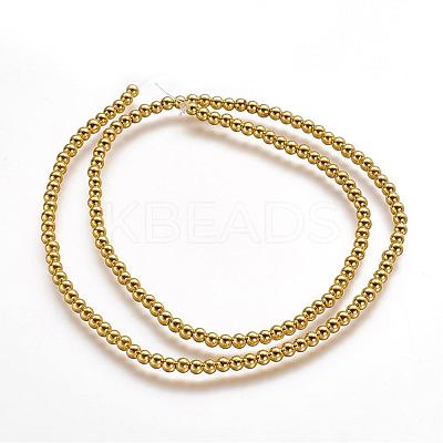 Electroplate Non-magnetic Synthetic Hematite Beads Strands G-P218-32-G-1