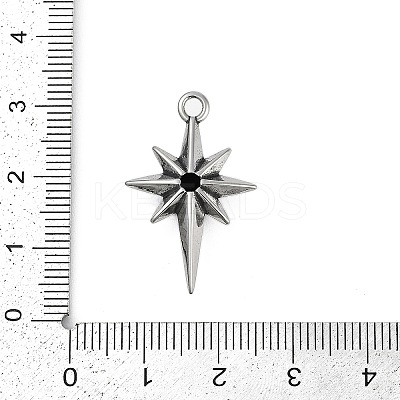 316 Surgical Stainless Steel Micro Pave Cubic Zirconia Pendants LS-STAS-G349-01AS-01-1