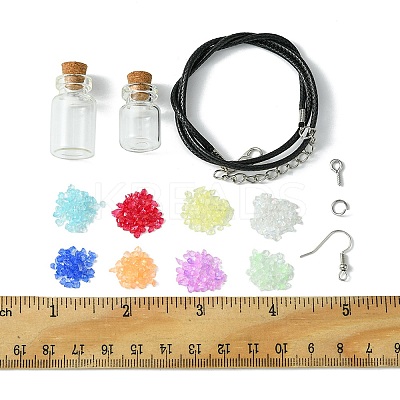 DIY Wish Bottle Earring Necklace Making Kit DIY-FS0005-52-1