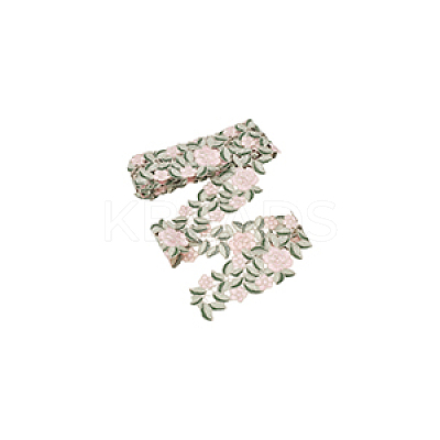 Polyester Flower Embroidery Lace Trim OCOR-WH0090-88-1