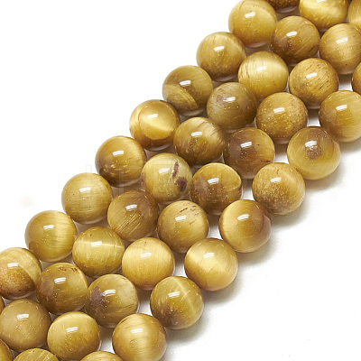 Natural Tiger Eye Beads Strands G-S300-8mm-107H-1
