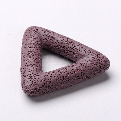 Synthetic Lava Rock Big Triangle Pendants G-O025-04C-1