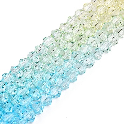 Gradient Color Baking Paint Glass Bead Strands LS-DGLA-A039-T4mm-A012-1