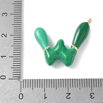 Brass Enamel Pendants KK-E093-03G-W-02-1